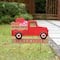 Glitzhome® 24" Metal Wooden Valentine's Truck Yard Stake & Hanging Sign